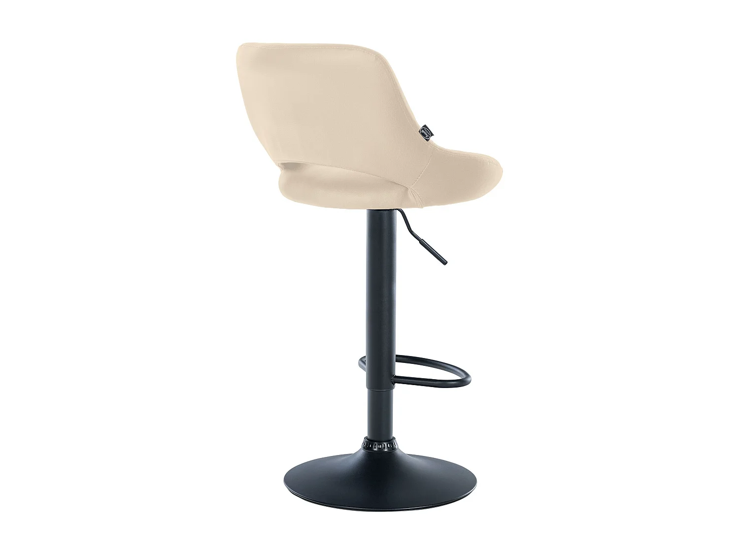 Lot de 2  Tabouret de bar - Similicuir - Crème - Milet