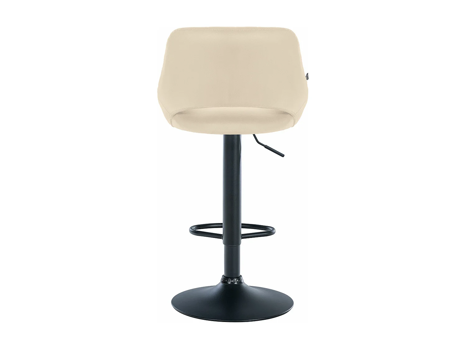 Lot de 2  Tabouret de bar - Similicuir - Crème - Milet