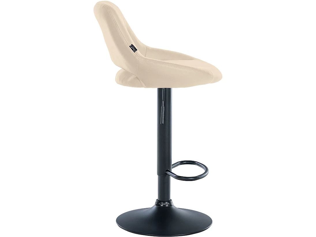 Lot de 2  Tabouret de bar - Similicuir - Crème - Milet