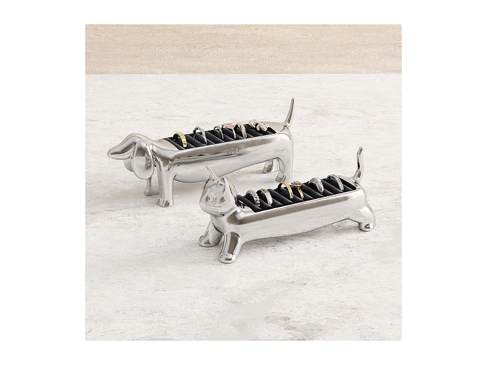 Porte-bagues en zinc en forme d'animaux Chat