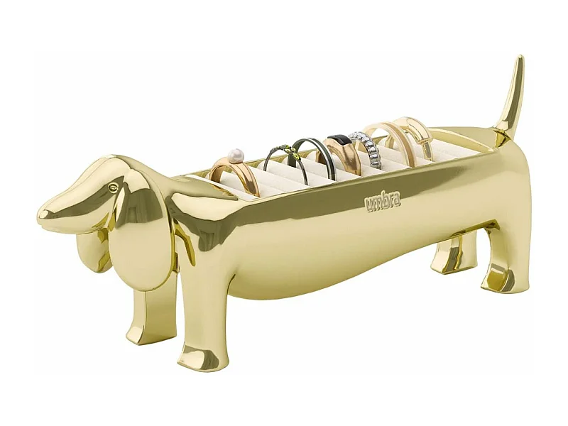 Porte-bagues en zinc en forme d'animaux Chien teckel