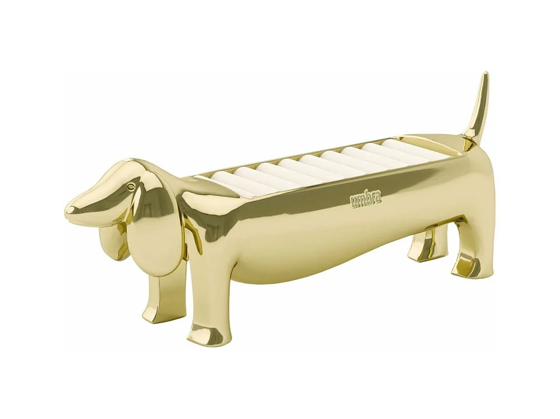 Porte-bagues en zinc en forme d'animaux Chien teckel