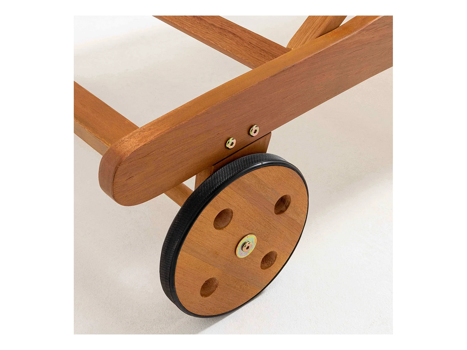 Lot de 2 bains de soleil en bois inclinable avec roues vert sauge - Aubagne