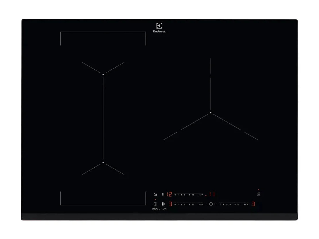 Electrolux Table de cuisson induction 71cm 3 feux noir - EIV 73342