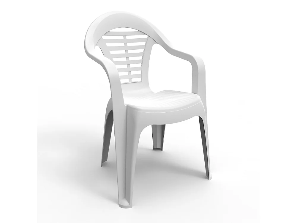 Chaise de jardin blanche en résine SILLA