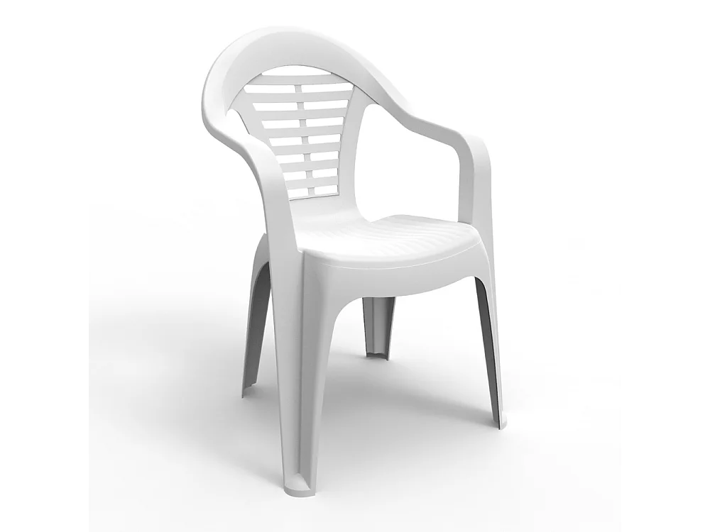 Chaise de jardin blanche en résine SILLA