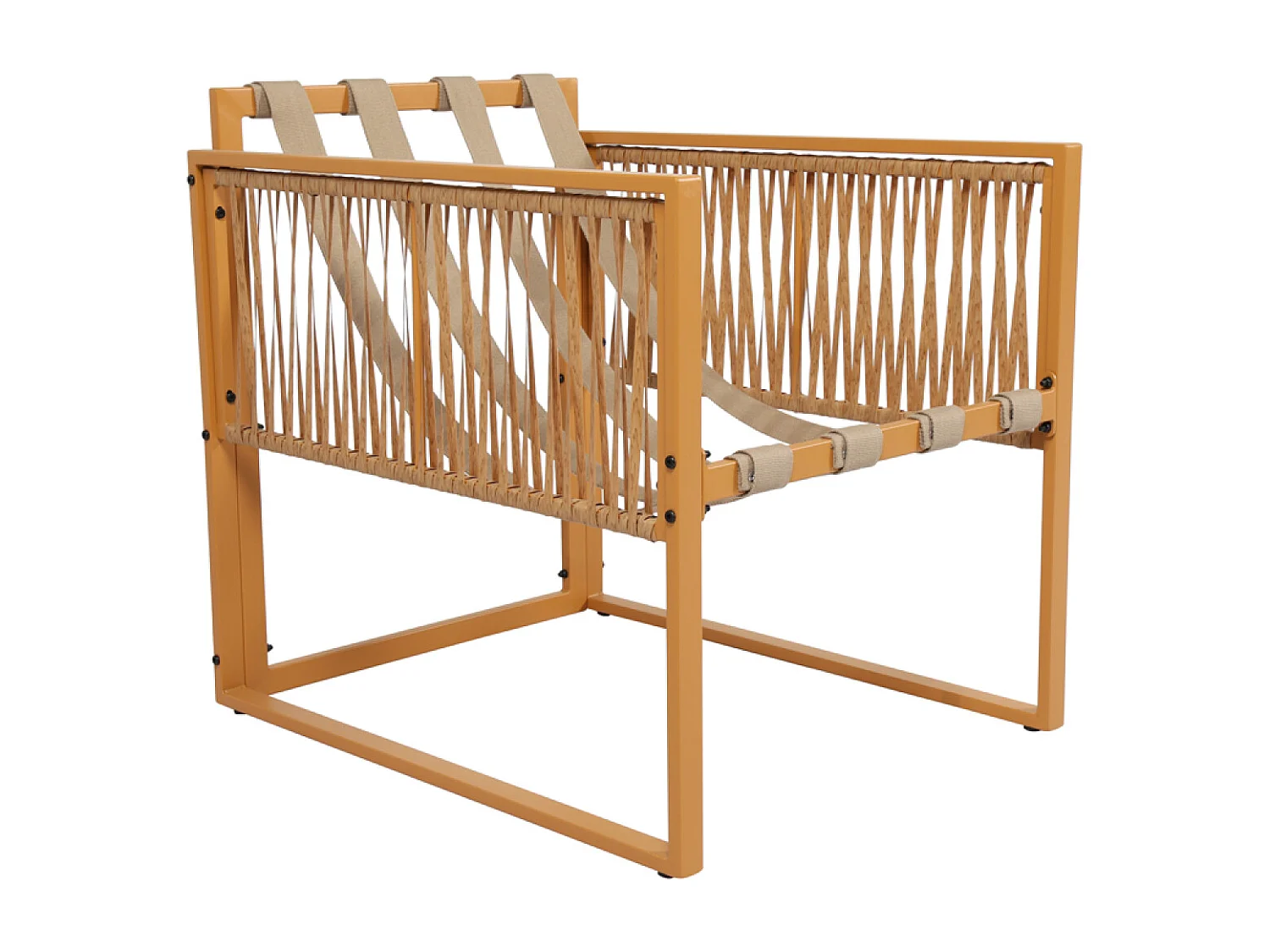 Loungeset 8 plaatsen rotan effect witte kussens TURINI - Eigentijdse stijl, optimaal comfort, kwaliteitsmaterialen