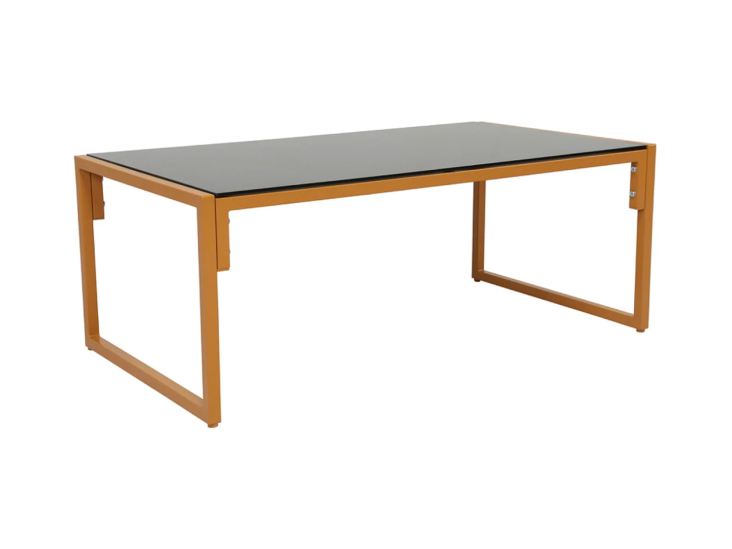 Salon de jardin 5 places contemporain marron et coussins beiges RABAT