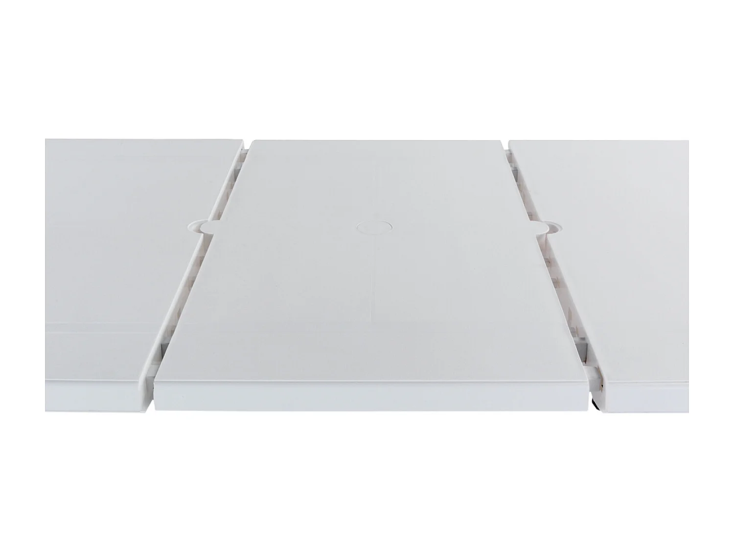 Buitenset Wit 4 Plaatsen - Uitschuifbare Tafel 170x90x73cm + 4 Ergonomische Stoelen