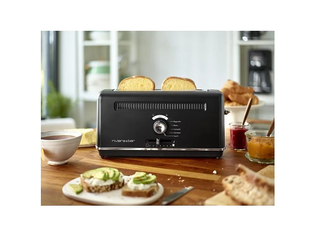 Riviera & Bar Grille-pains 1 fente 1010w noir satin - QGP669