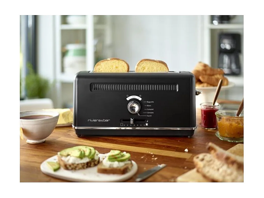 Riviera & Bar Grille-pains 1 fente 1010w noir satin - QGP669