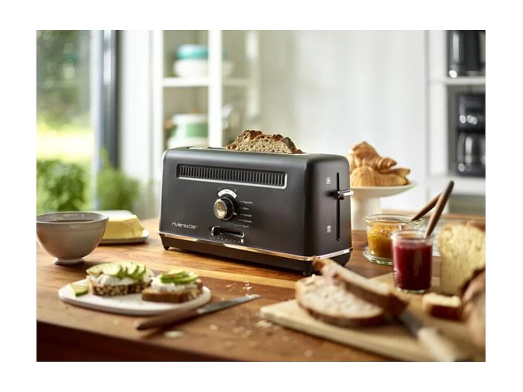 Riviera & Bar Grille-pains 1 fente 1010w noir satin - QGP669