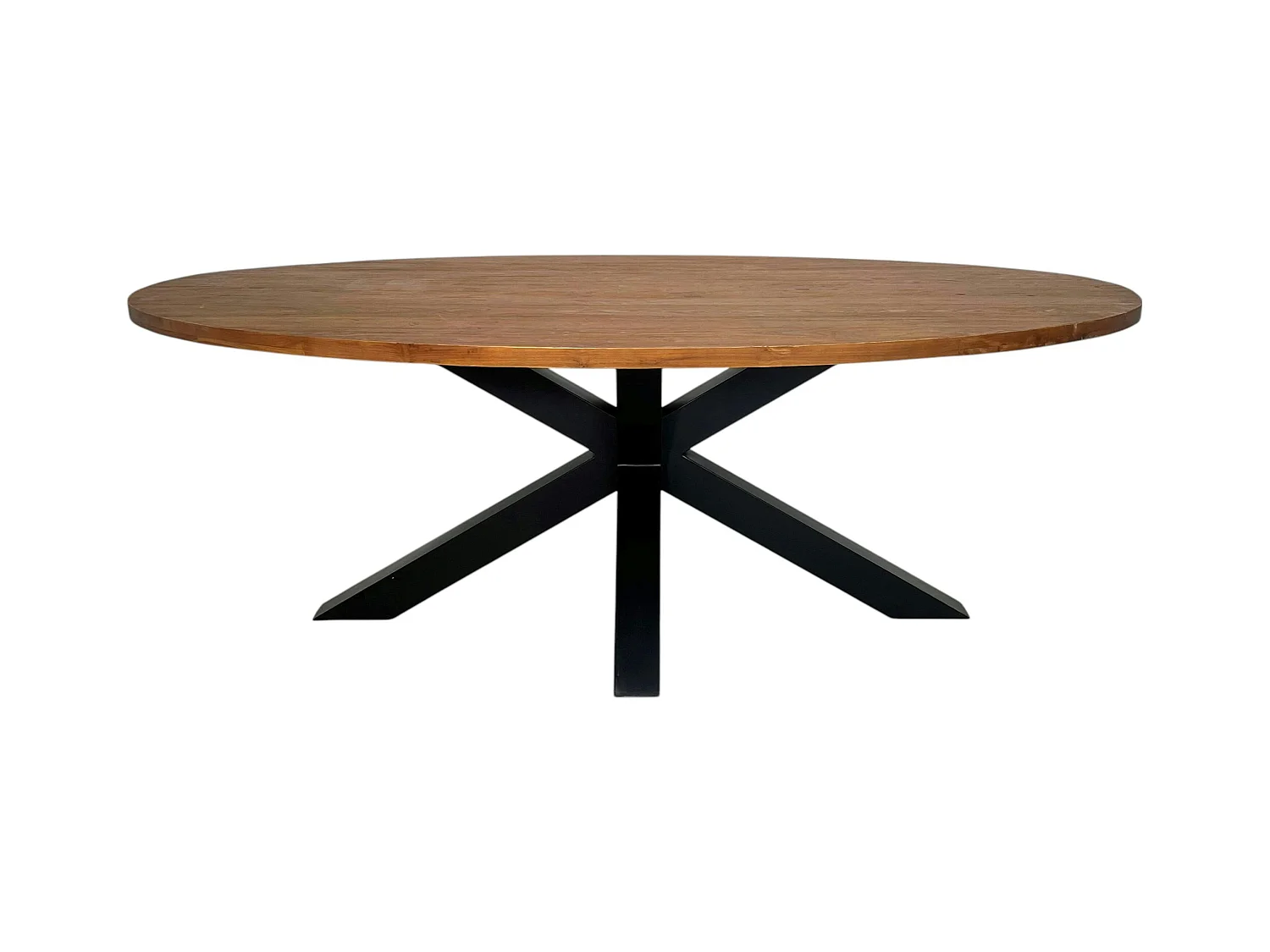 Table à manger ovale en bois de teck recyclé 220 cm ONTARIO