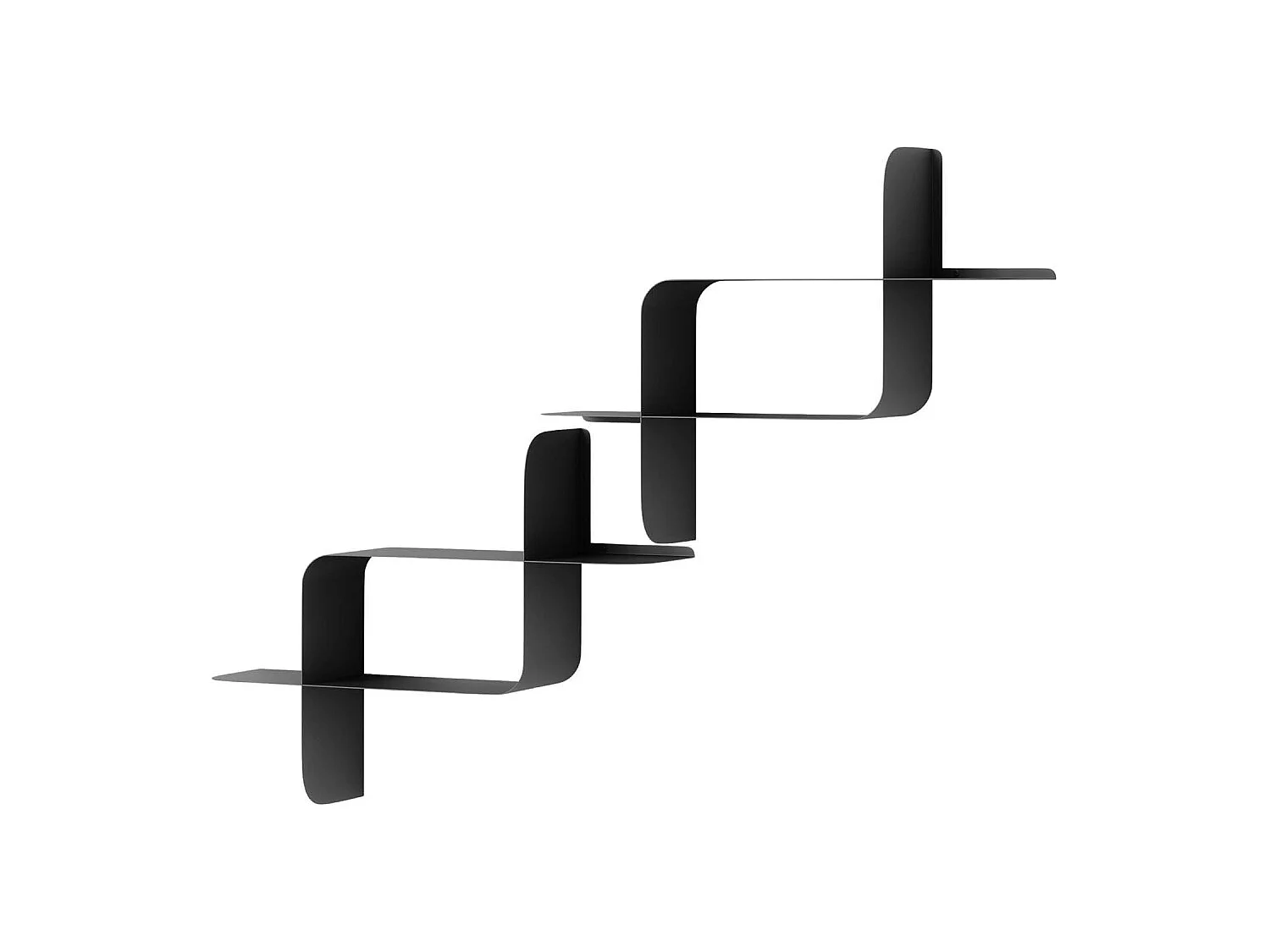 Lot de 2 étagères murales en métal Montage