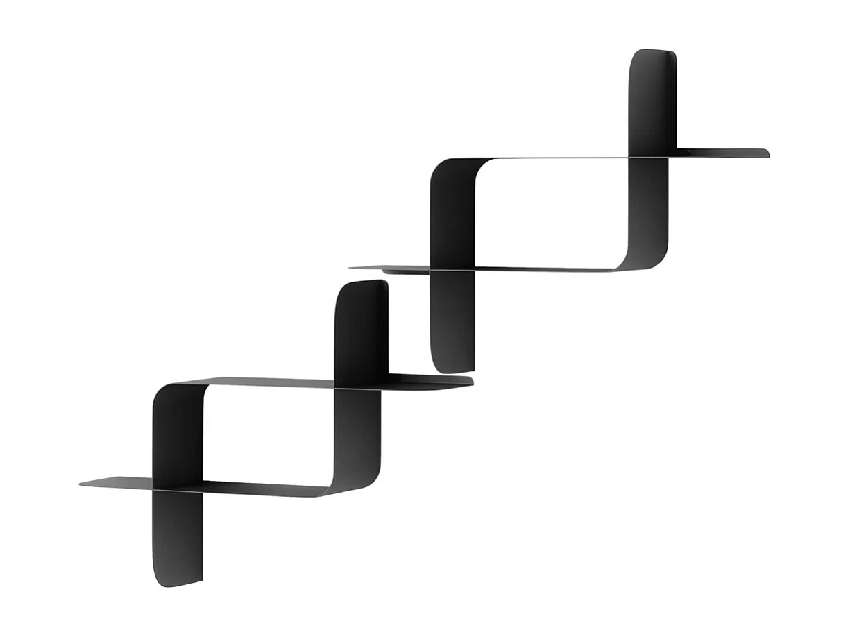 Lot de 2 étagères murales en métal Montage