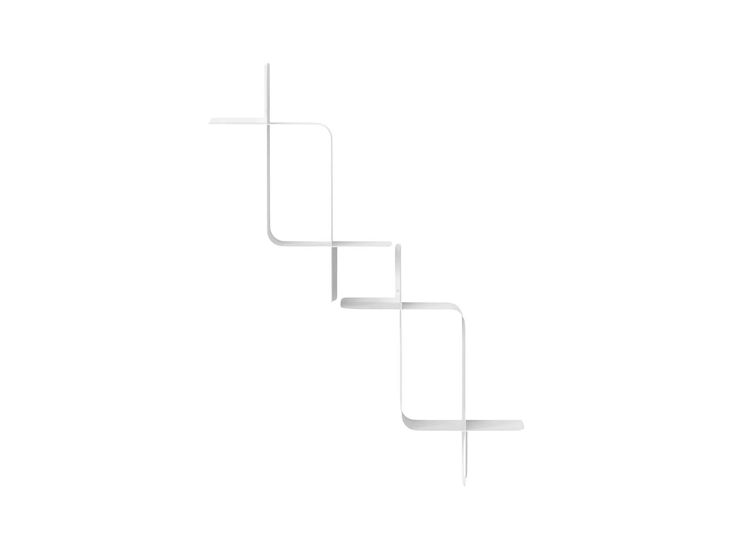 Lot de 2 étagères murales en métal Montage