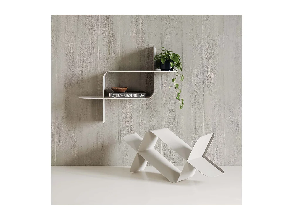 Lot de 2 étagères murales en métal Montage