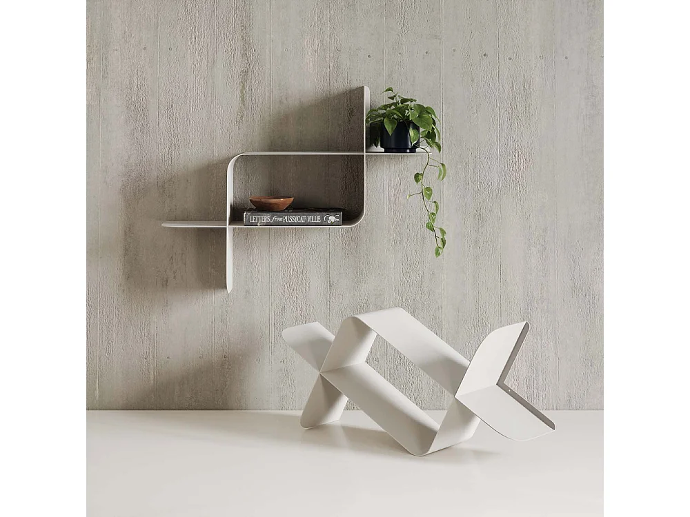 Lot de 2 étagères murales en métal Montage