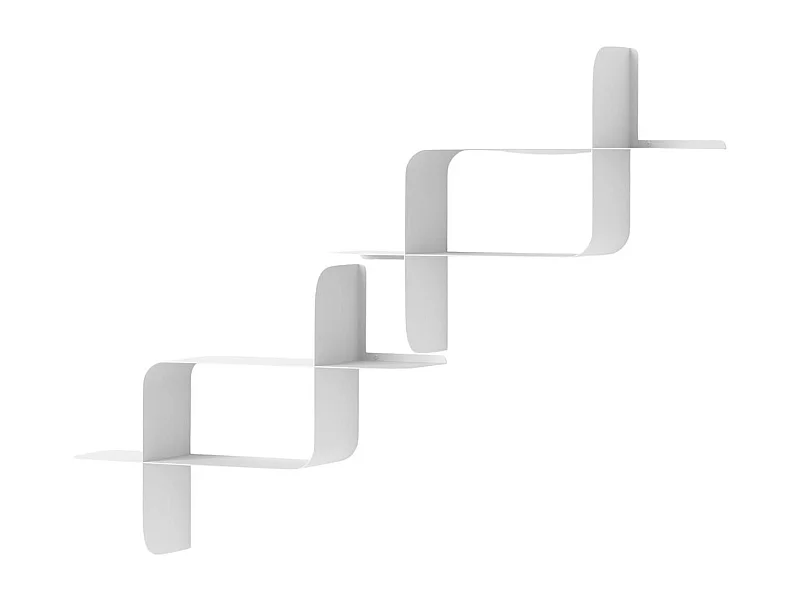 Lot de 2 étagères murales en métal Montage