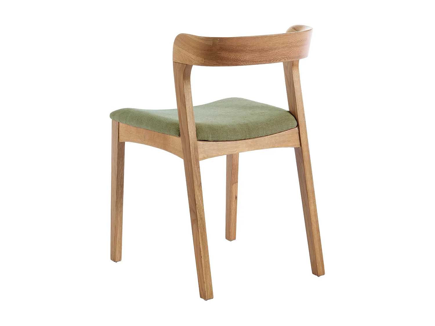 TINA-Sedia in rovere massello e tessuto Bliss Verde (x2)