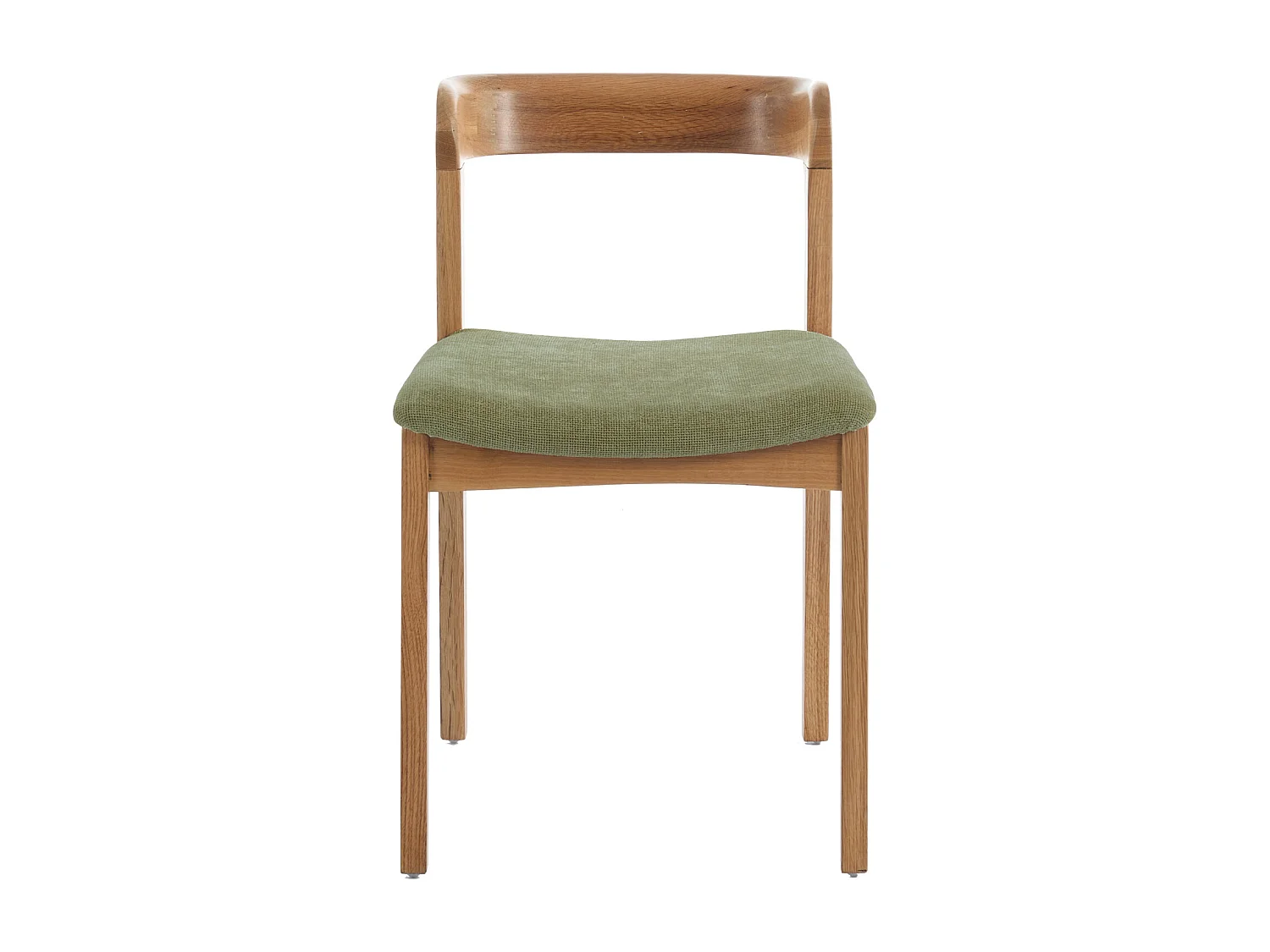 TINA-Sedia in rovere massello e tessuto Bliss Verde (x2)