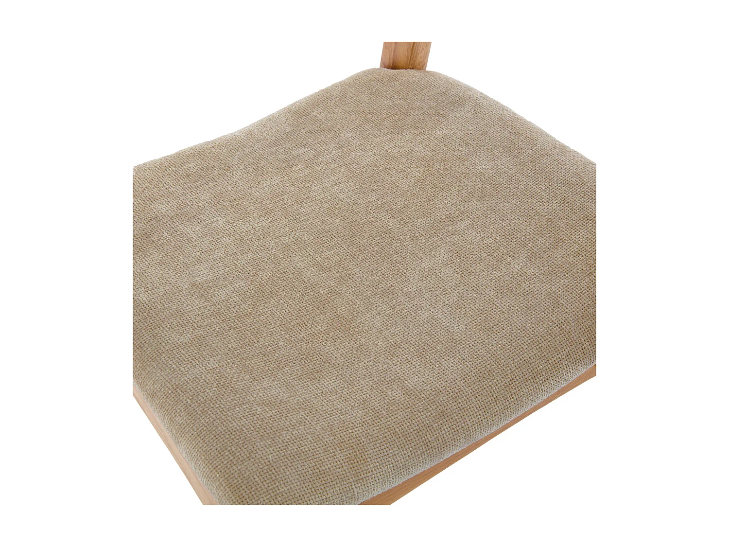 TINA-Chaise en Chêne massif et tissu Bliss Sable (x2)