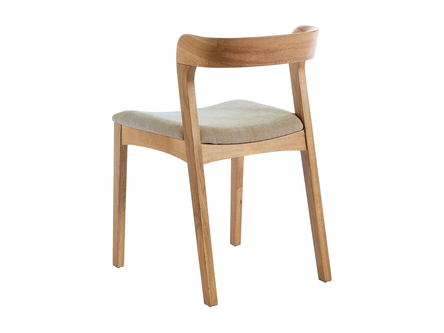 TINA-Silla de roble macizo y tela Bliss Arena (x2)