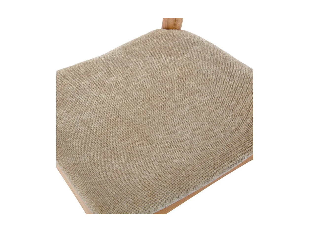 TINA-Silla de roble macizo y tela Bliss Arena (x2)