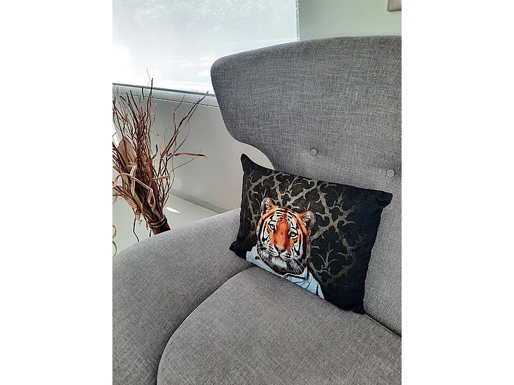 Coussins décoratifs Furnilux - Noir/Brun 45x35 cm - Lot de 2