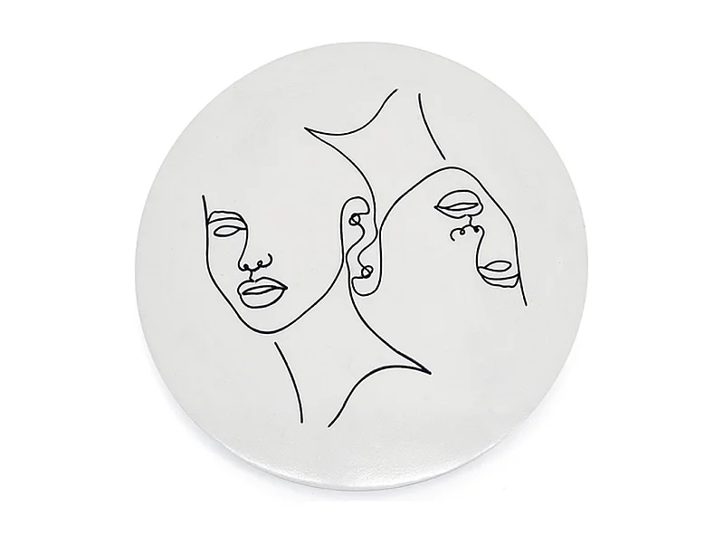 Wanddecoratie Furnilux - Grijs 45x45 cm - Abstract Design