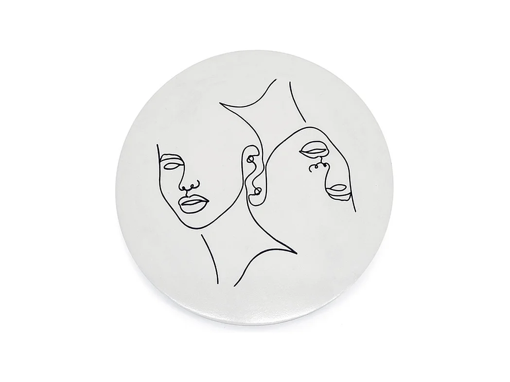 Décoration murale Furnilux - Gris 45x45 cm - Abstract Small