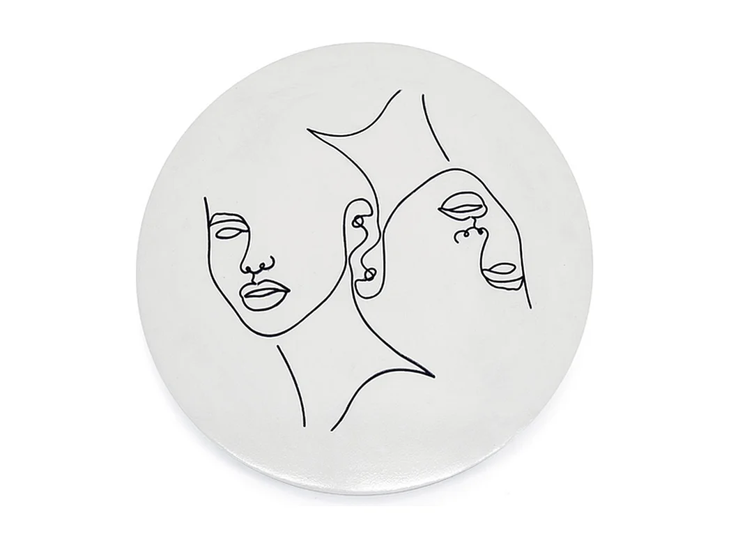 Wanddecoratie Furnilux - Grijs 45x45 cm - Abstract Design