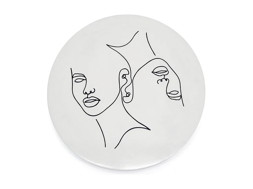 Décoration murale Furnilux - Gris 45x45 cm - Abstract Small