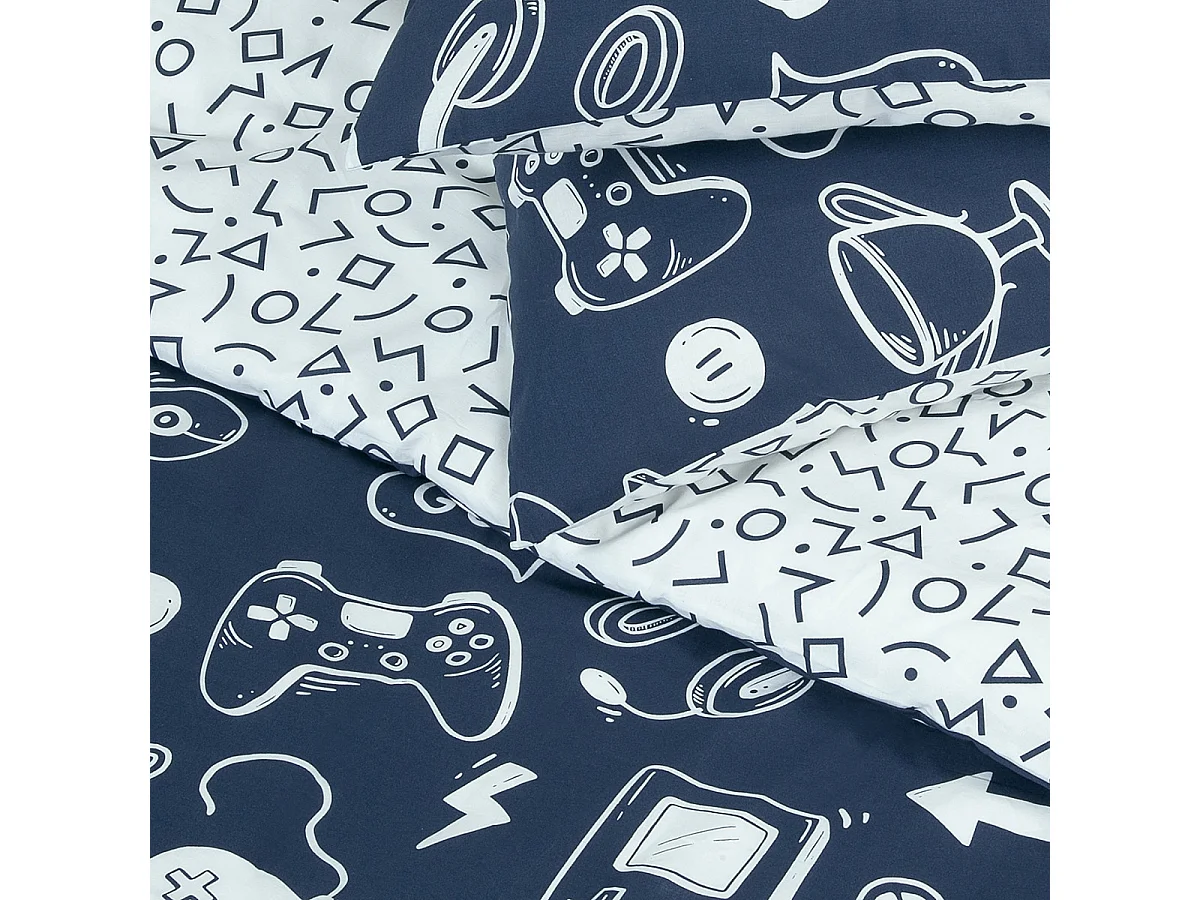 Parure de lit jeux vidéos en coton 240x220cm