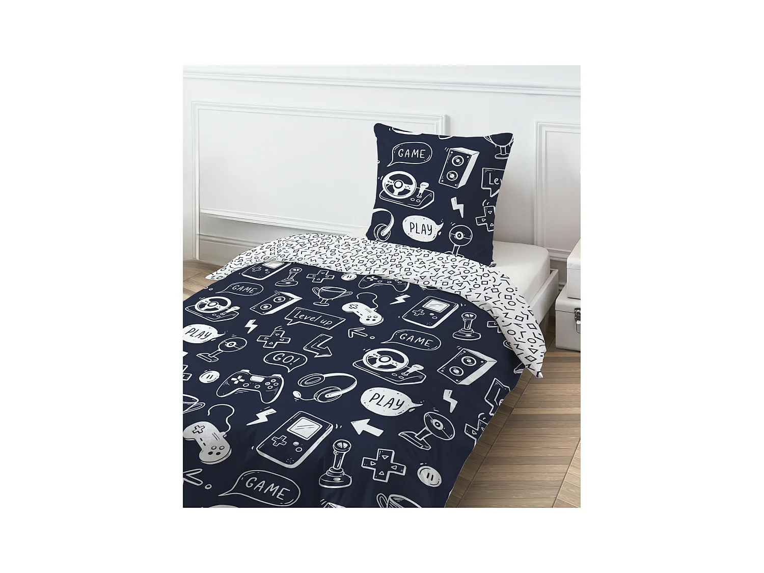 Parure de lit jeux vidéos en coton 140x200cm