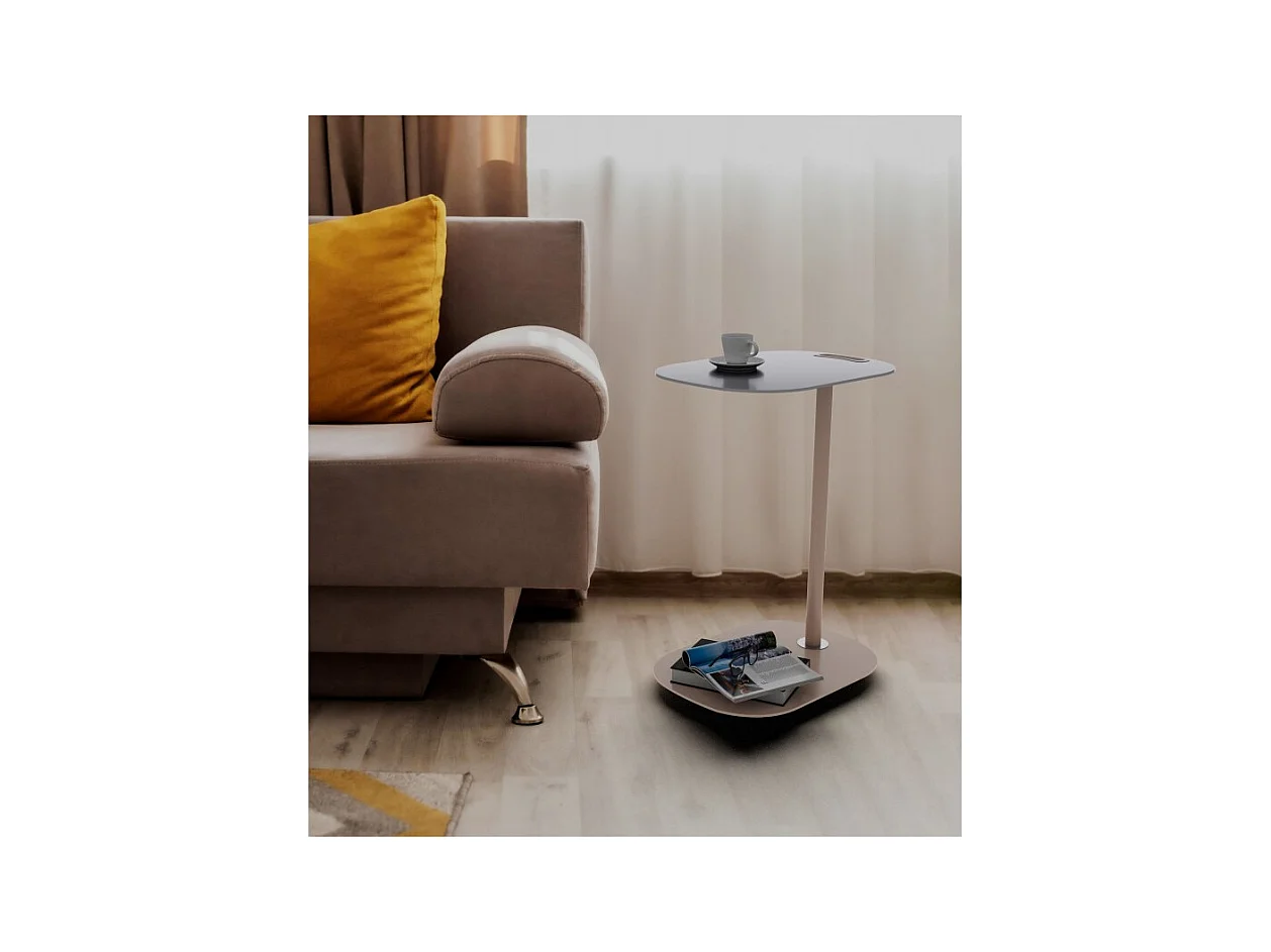 Table d'appoint à roulettes EVI : design scandinave, robuste, pratique et fonctionnelle