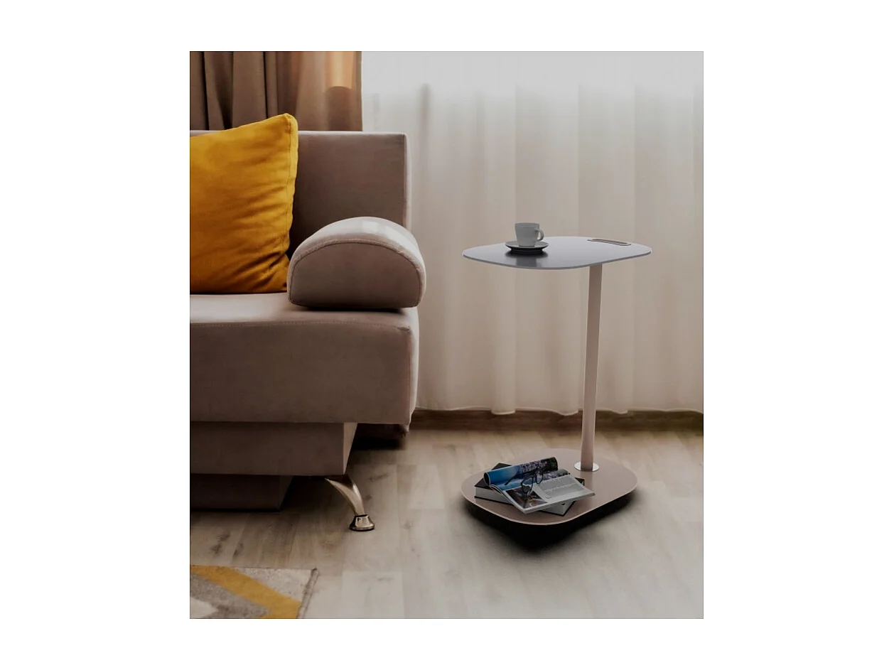 Table d'appoint à roulettes EVI : design scandinave, robuste, pratique et fonctionnelle