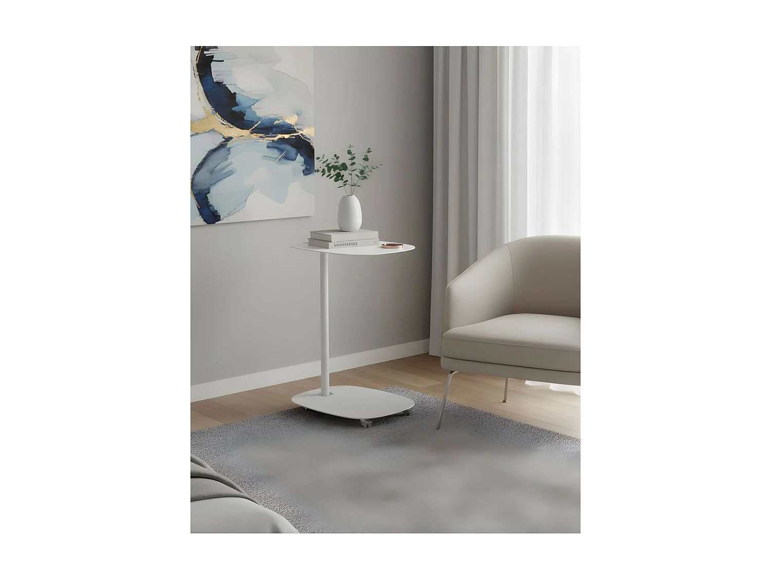 Beistelltisch mit Rollen EVI - skandinavisches Design, kompakt, praktisch und funktional