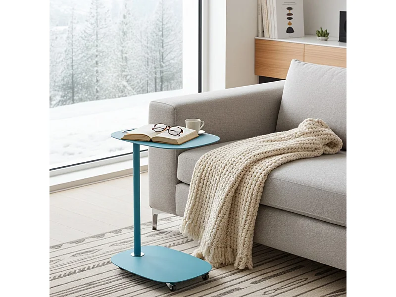 Tavolino con ruote EVI - design scandinavo, compatto, pratico e funzionale