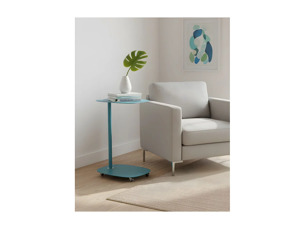 Tavolino con ruote EVI - design scandinavo, compatto, pratico e funzionale