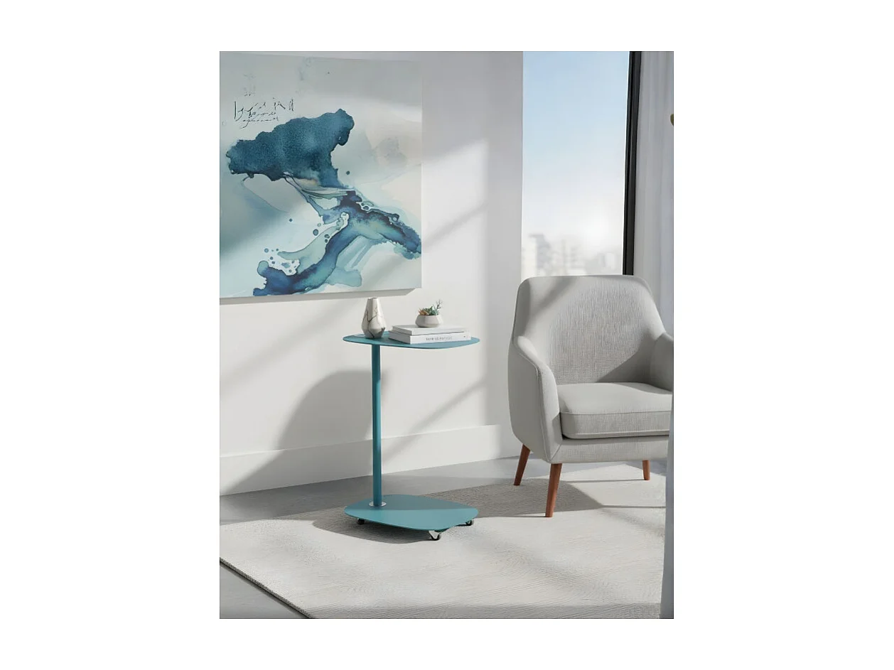 Tavolino con ruote EVI - design scandinavo, compatto, pratico e funzionale