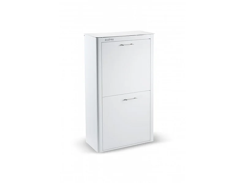 DON HIERRO - Cesto de ropa AUDREY, 100L, 3 compartimentos, metal blanco, diseño moderno-