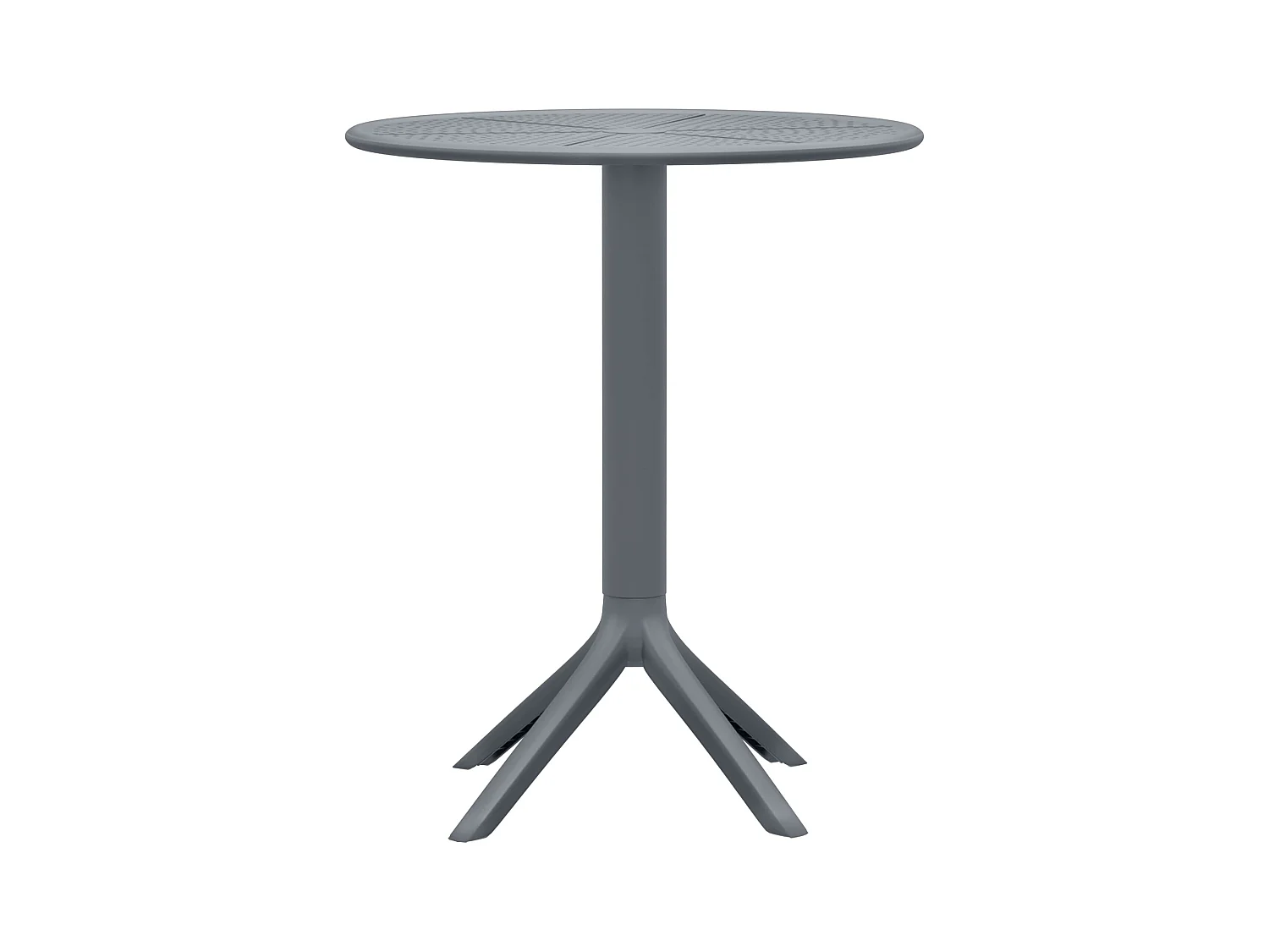 Table d'appoint de jardin - rond - Plastique - Anthracite - Lacota