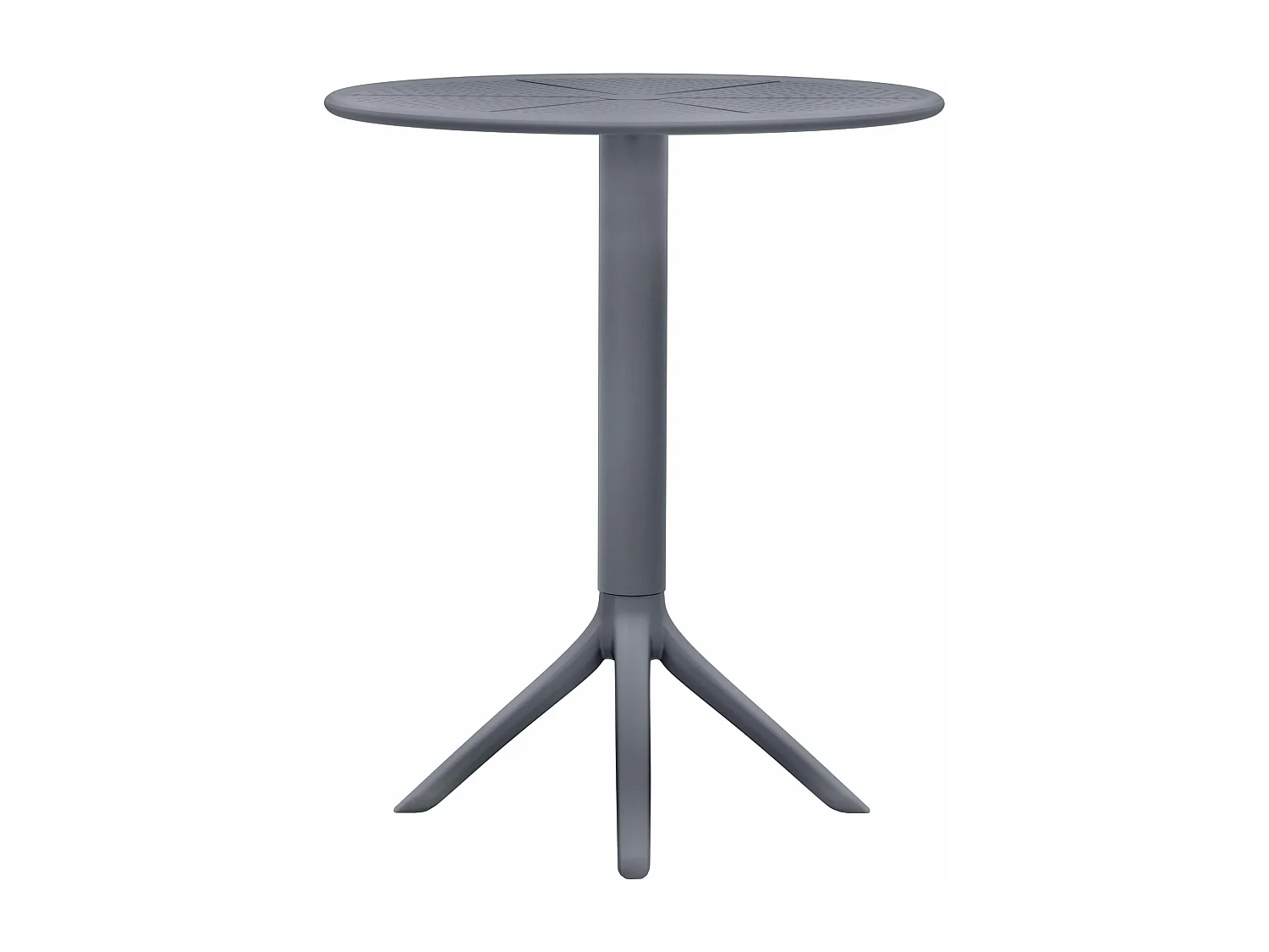 Table d'appoint de jardin - rond - Plastique - Anthracite - Lacota