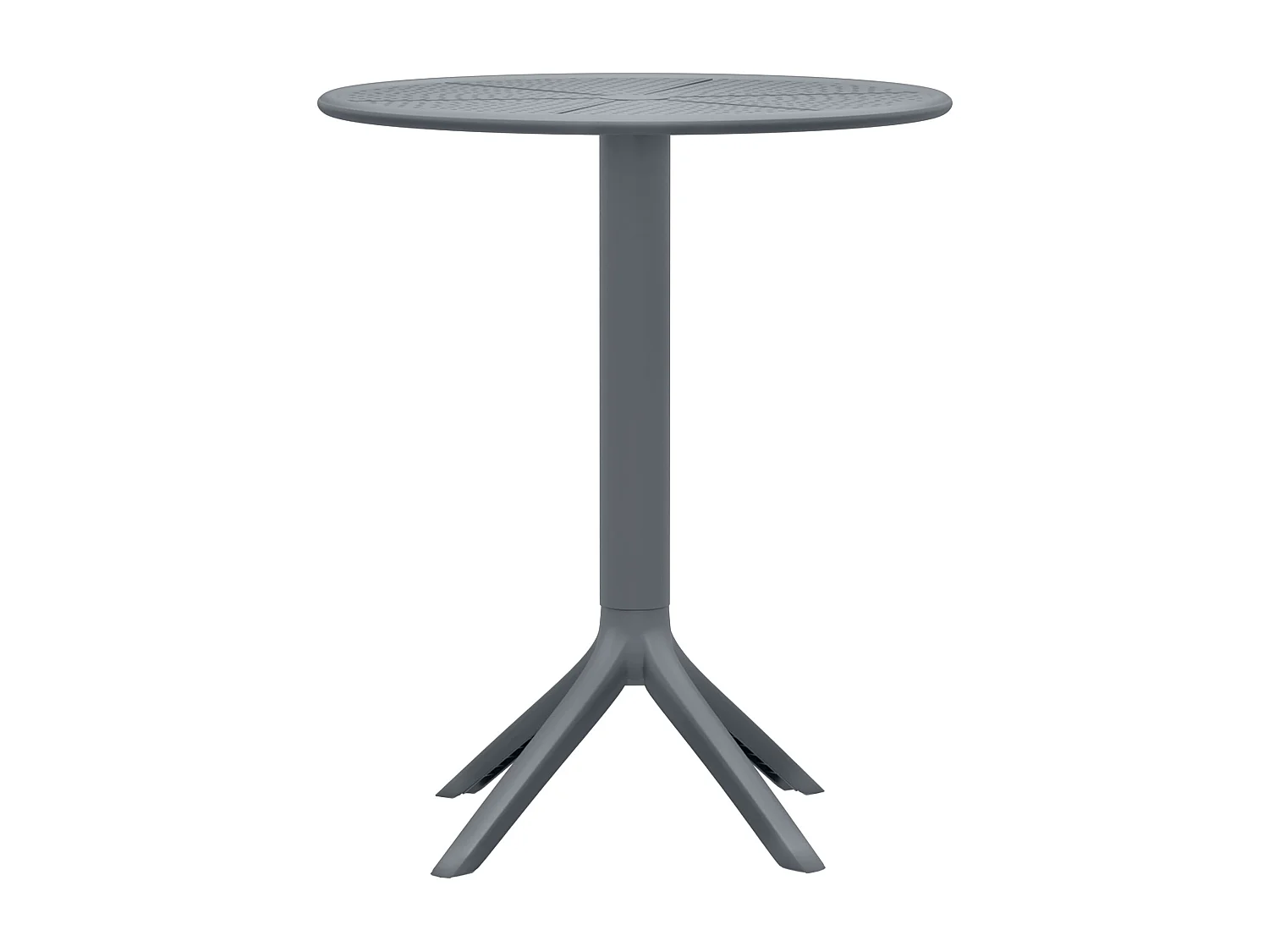 Table d'appoint de jardin - rond - Plastique - Anthracite - Lacota