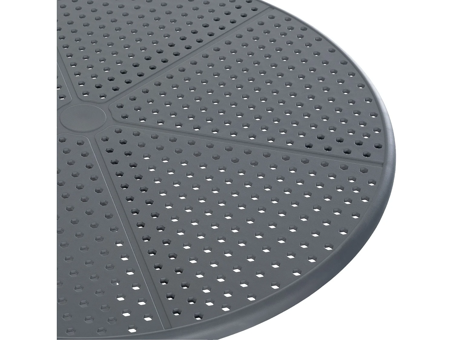 Table d'appoint de jardin - rond - Plastique - Anthracite - Lacota