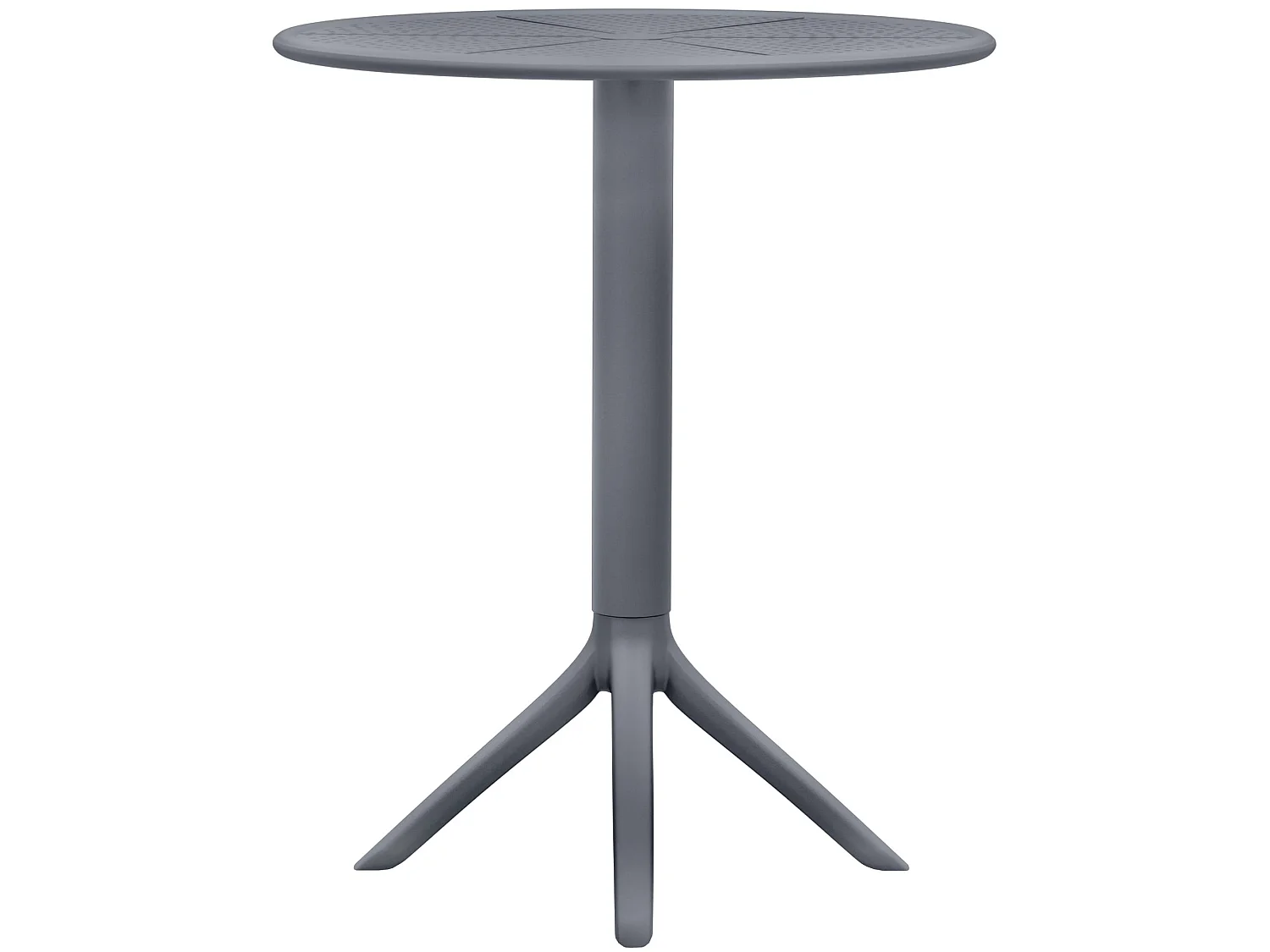 Table d'appoint de jardin - rond - Plastique - Anthracite - Lacota