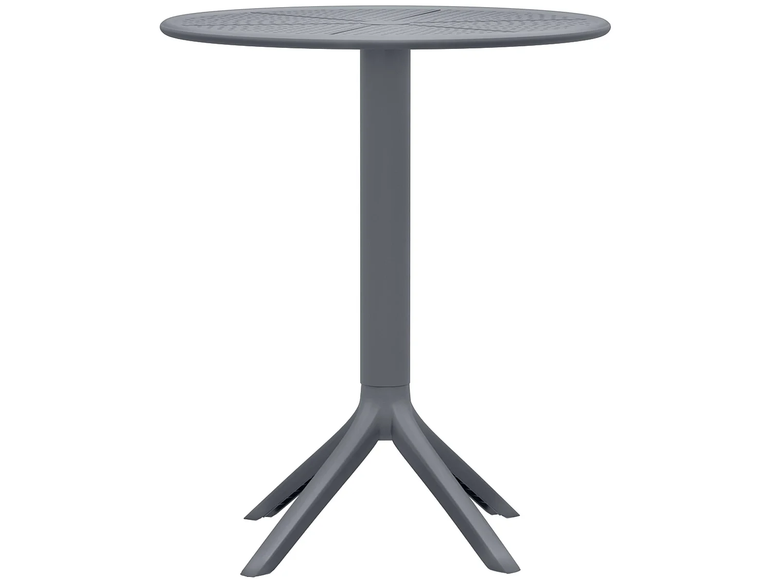 Table d'appoint de jardin - rond - Plastique - Anthracite - Lacota