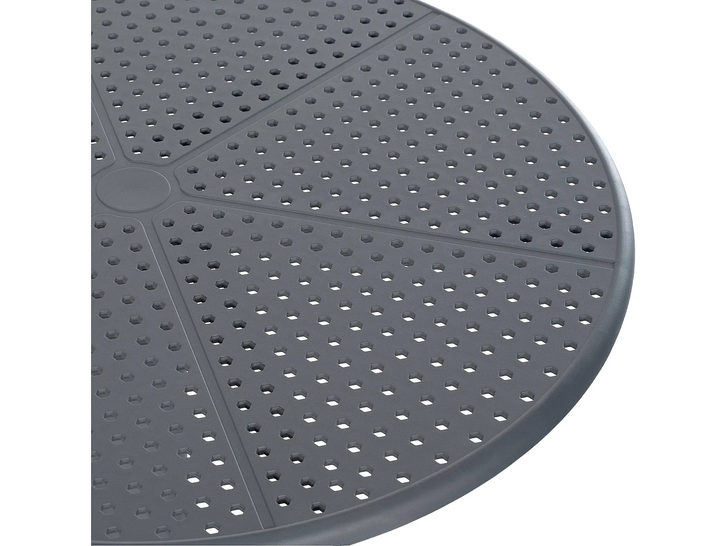 Table d'appoint de jardin - rond - Plastique - Anthracite - Lacota