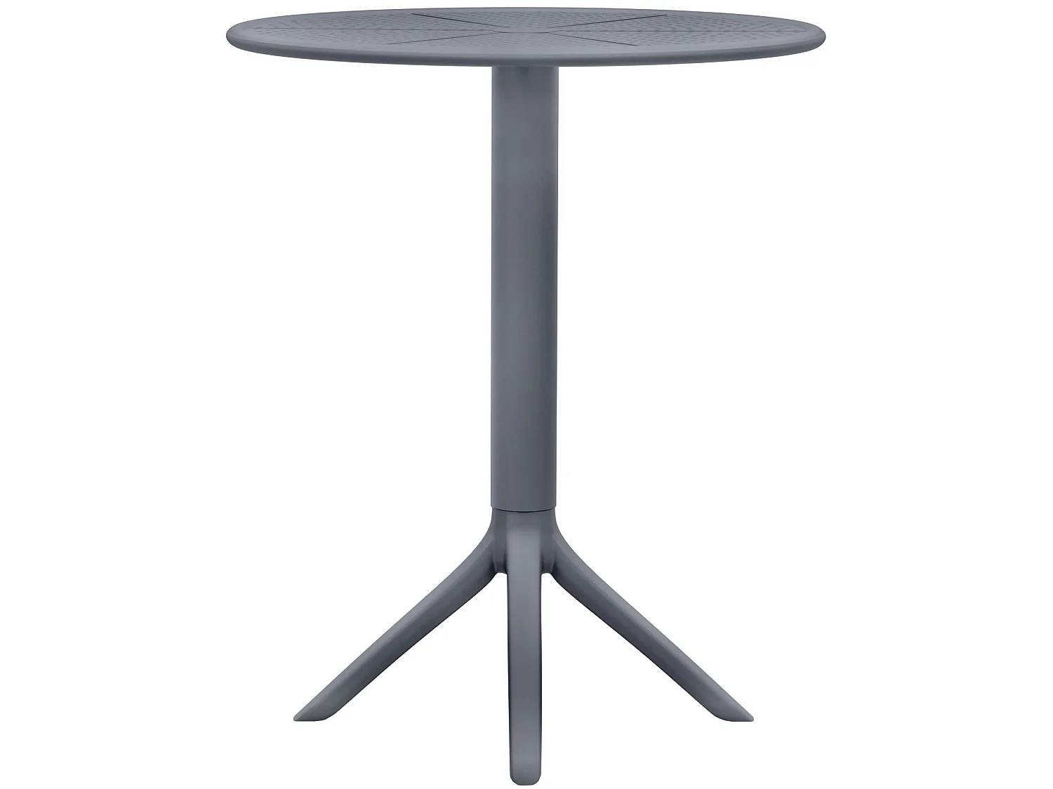 Table d'appoint de jardin - rond - Plastique - Anthracite - Lacota